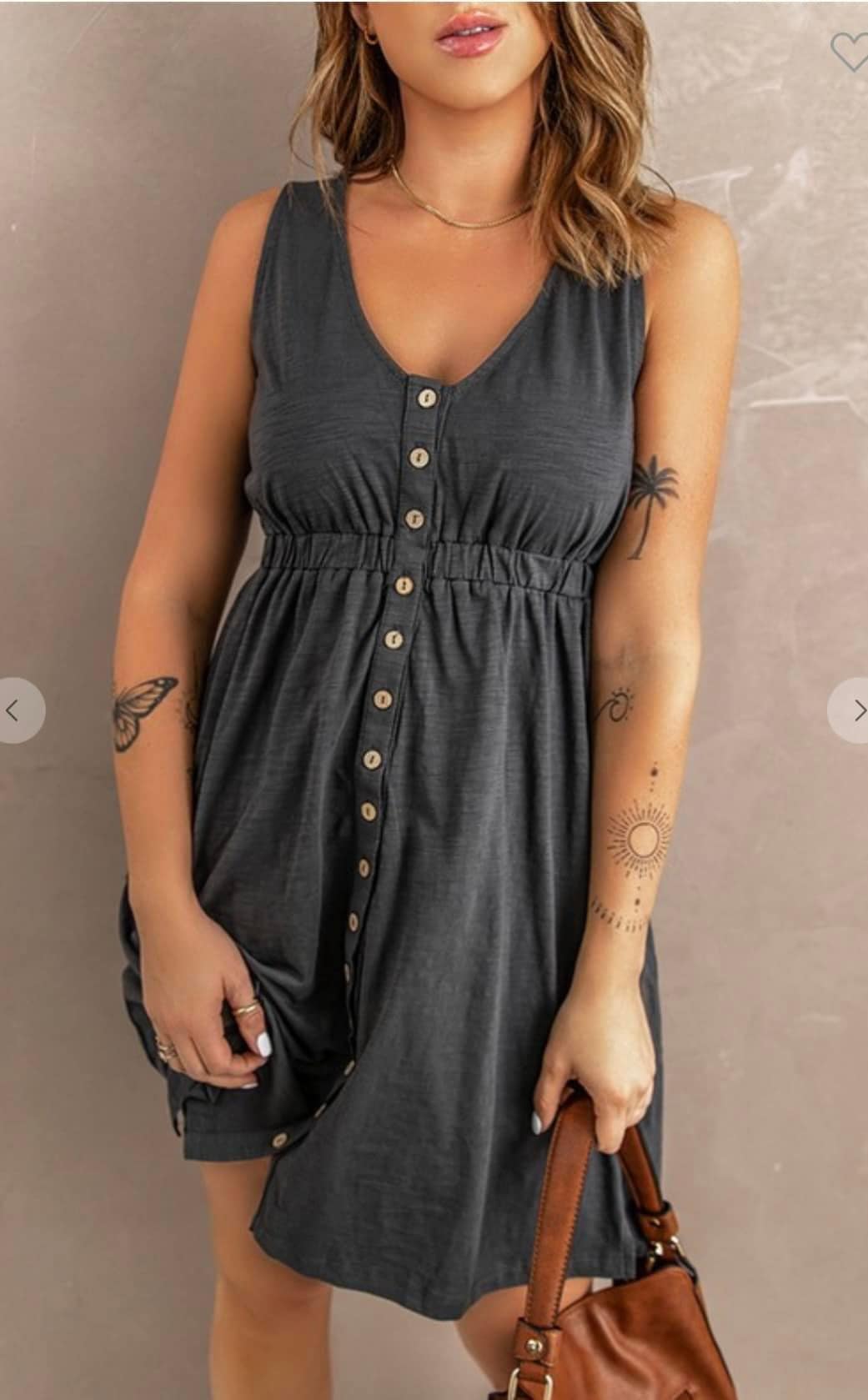 Sleeveless Button Down Dress