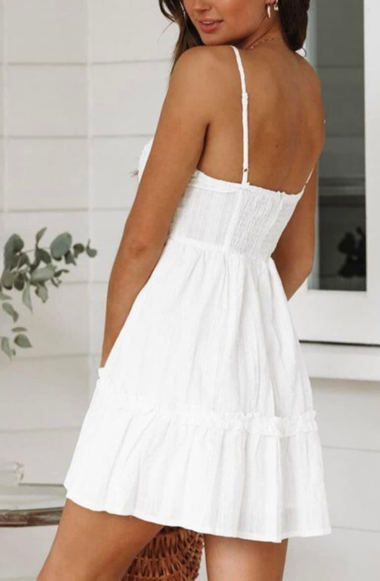 V Shape Neckline Dress