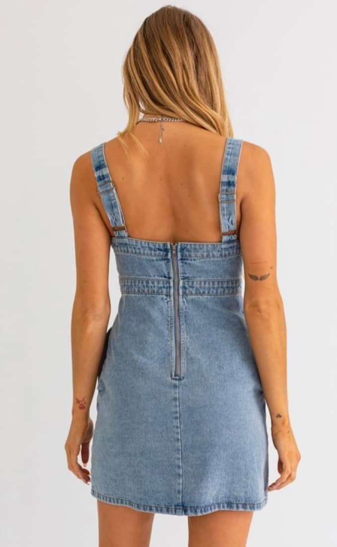Denim Dress with Pocktes
