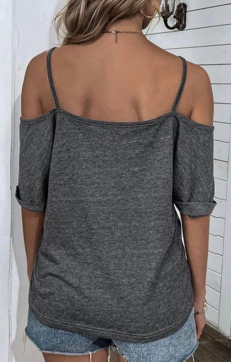 Sleeve Cut out Knotted up Top