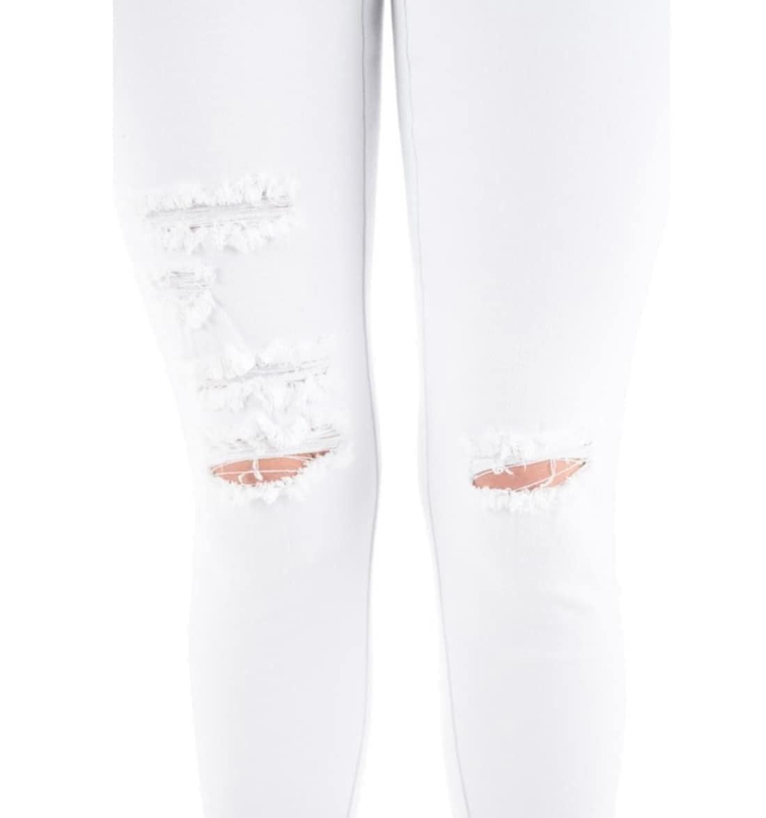 Kan Can Brand White Ripped Jeans