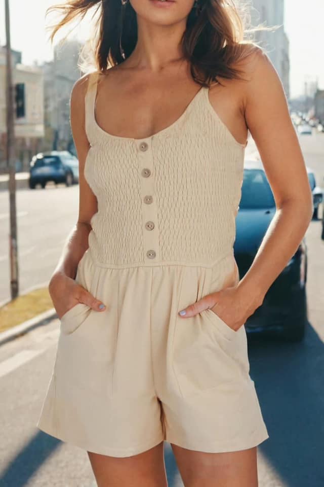 Smocked  Shorts Romper