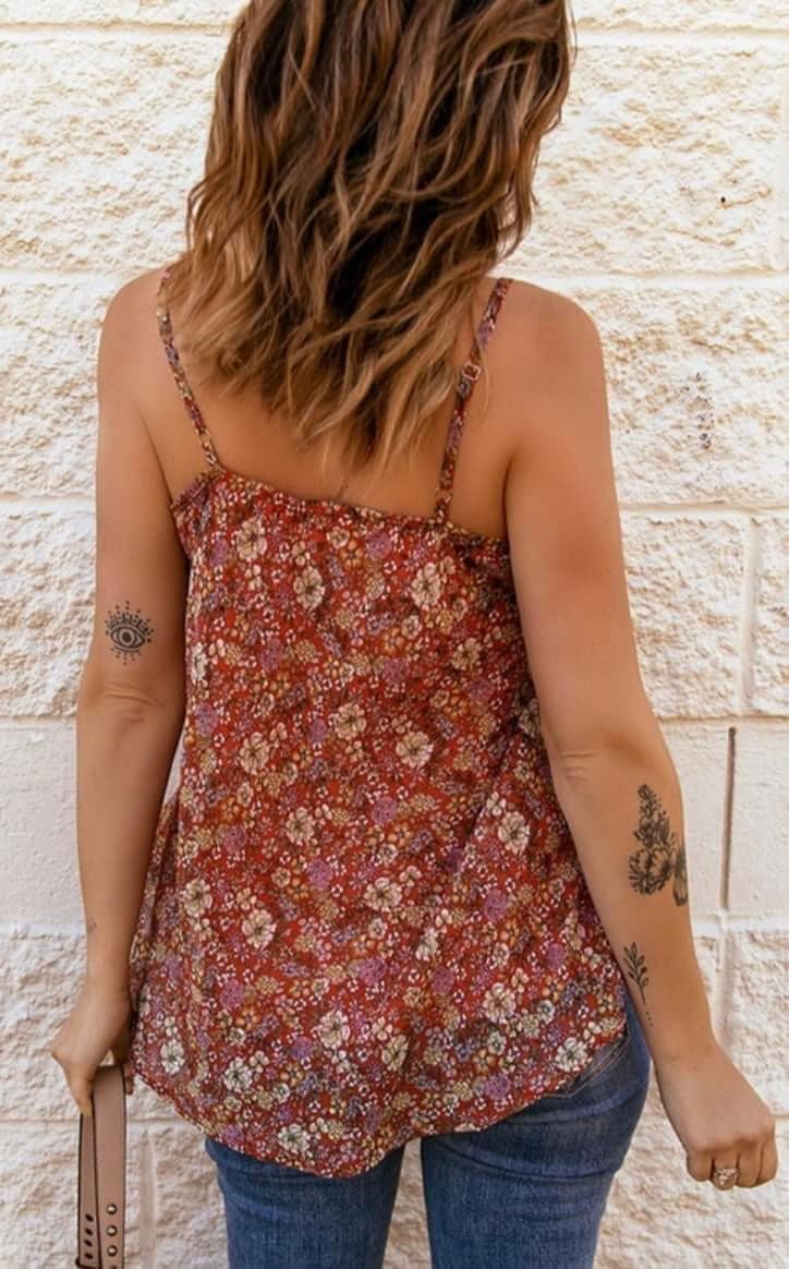 Floral Spaghetti Strap Top