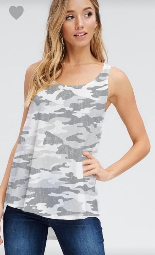 Light Grey Camo Tank