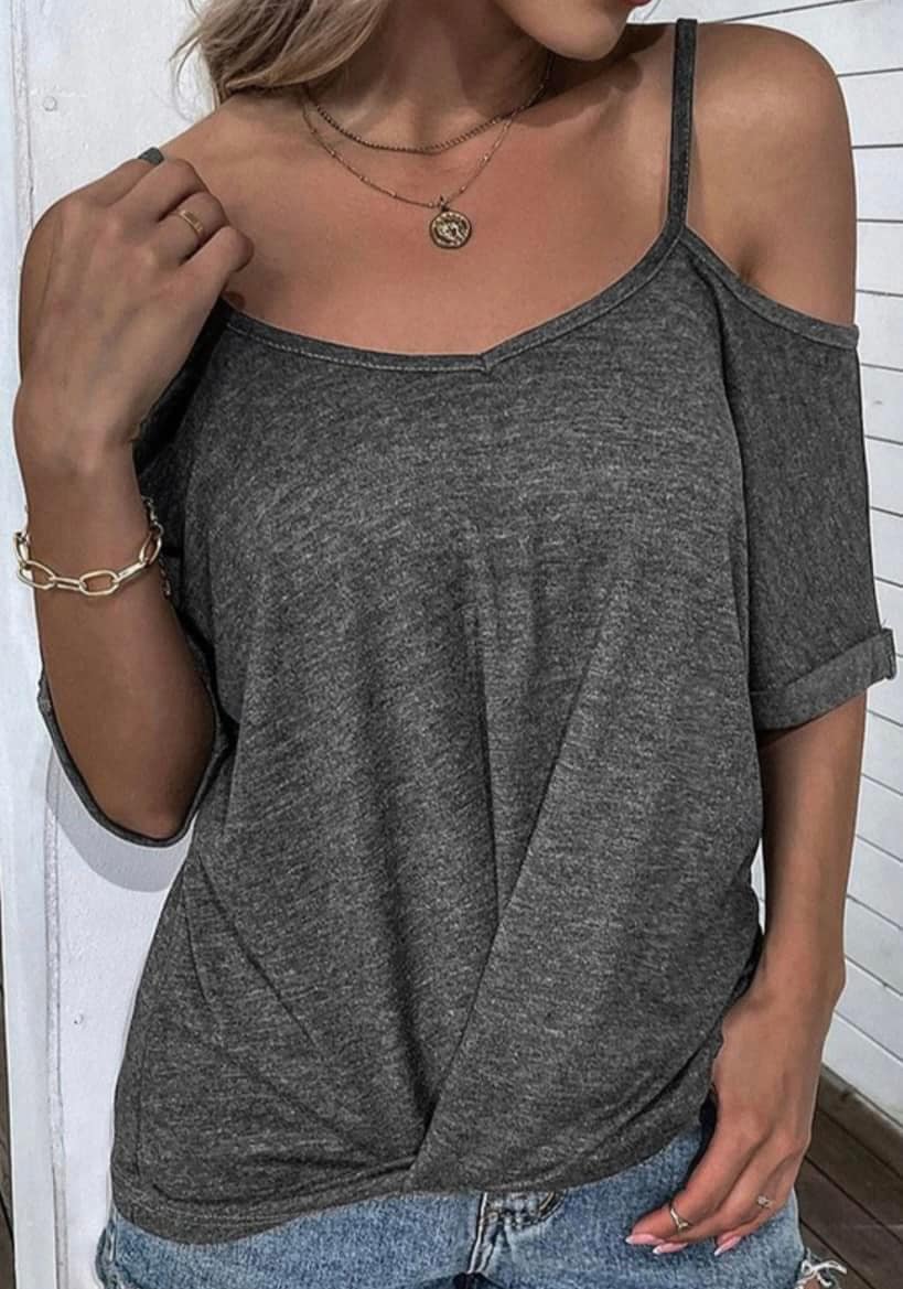 Sleeve Cut out Knotted up Top