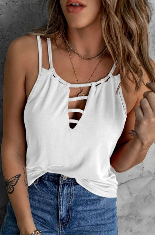 Tank with cut out and Double Straps
