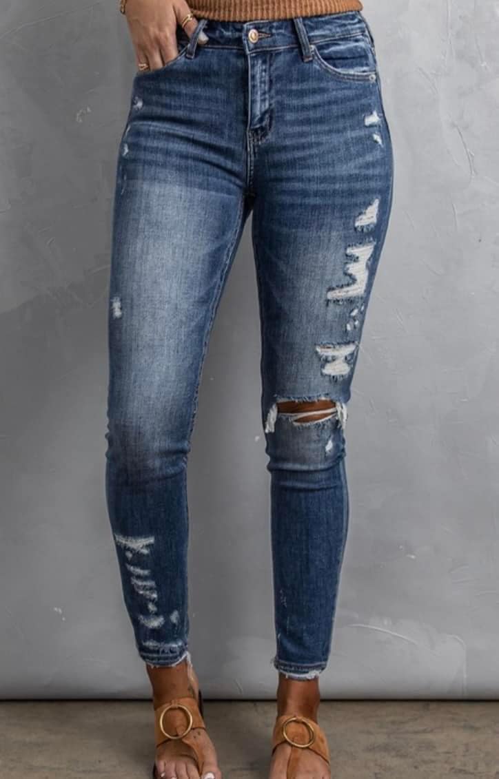 Skinny Jeans with Rips