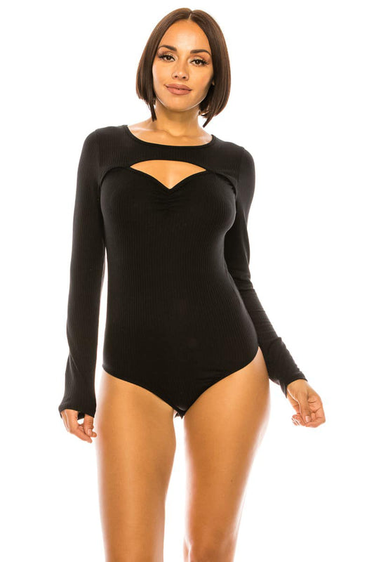 Cut Out Long Sleeve BodySuit