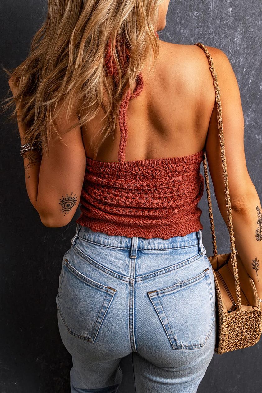 Knitted Halter Top