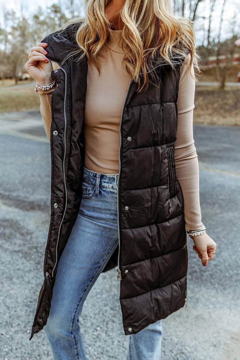 Light Weight Long Puff Vest